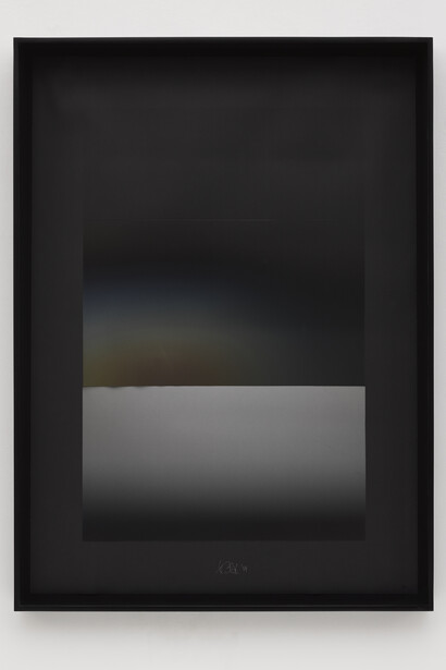 NVD#23, 2004, Black Arches Paper coated with aluminum and silicon monoxide, 57 x 41 in. (144.8 x 104.1 cm) (unframed)60 x 43 3/4 x 4 15/16 in. (152.4 x 111.1 x 12.6 cm) (framed)
