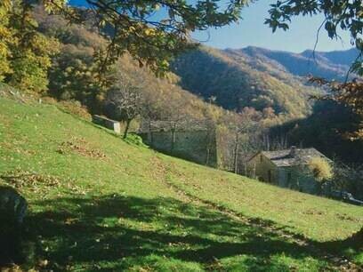 Valle del Vignale in autunno, provincia di Firenze, Toscana, Italia