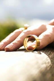 A wedding band removed