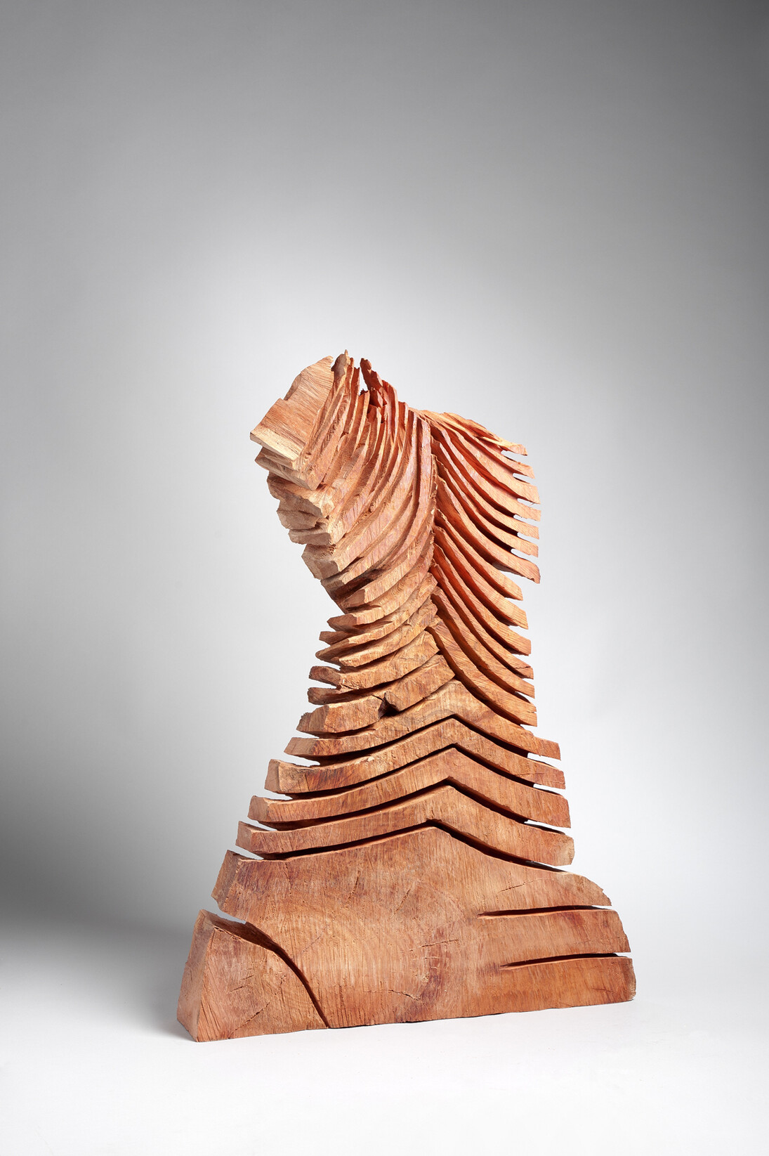 Red Cut Column, 2011, Eucalipto rosso, 90x62x17 cm