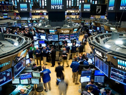 Interior de la Bolsa de Nueva York