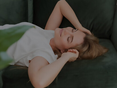 Woman relaxing on the sofa 