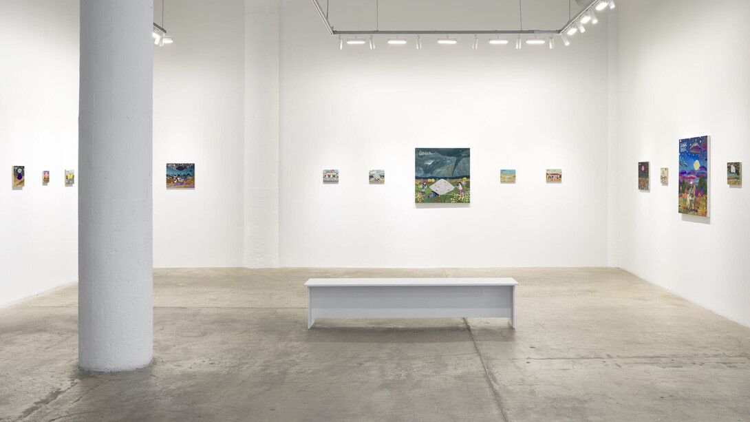 Esther Pearl Watson, Celestial road trip, exhibition view. Courtesy of Vielmetter