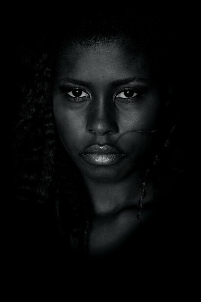 Woman looking into the camera
