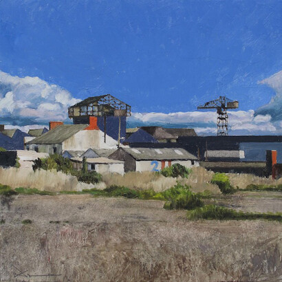 Xavier Rodés, Nantes, 2014, Oil on Board, 11¾" x 11¾"