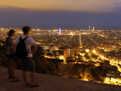 Vista panorámica de la ciudad de Barcelona desde la Batería Antiaérea del Turó de la Rovira. Foto: Óscar Elías
