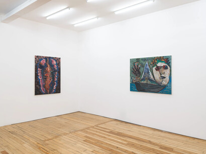 Reginald Madison, Lucid dreamer, exhibition view. Courtesy of Rachel Uffner Gallery 