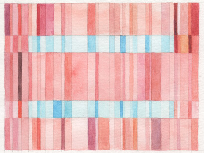 Transition 6, watercolour and pencil, 12 x 8 cm, Mark Weighton 2020