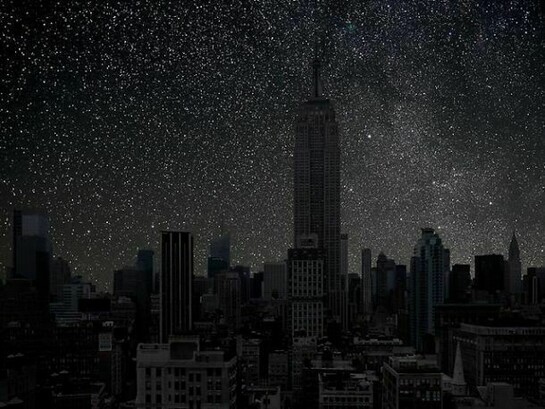 New York 40° 44’ 39’’ N 2010-10-13 lst 0:04 39 x 60 inch pigment print, Edition of 3