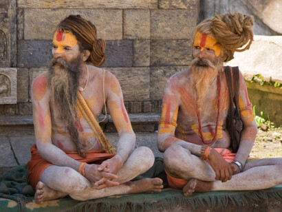 Santones sadhus en Kathmandu, Nepal