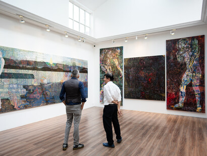 Arnont Lertpullpol, Chaos poet knight, exhibition view. Courtesy of Number 1 Gallery