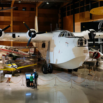 MOTAT taiwhanga rererangi, aviation hall, exhibition view. Courtesy of MOTAT
