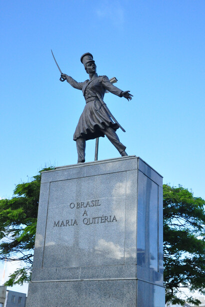 Monumento à Maria Quitéria, localizado no largo da Soledade, no bairro da Lapinha em Salvador, Bahia
