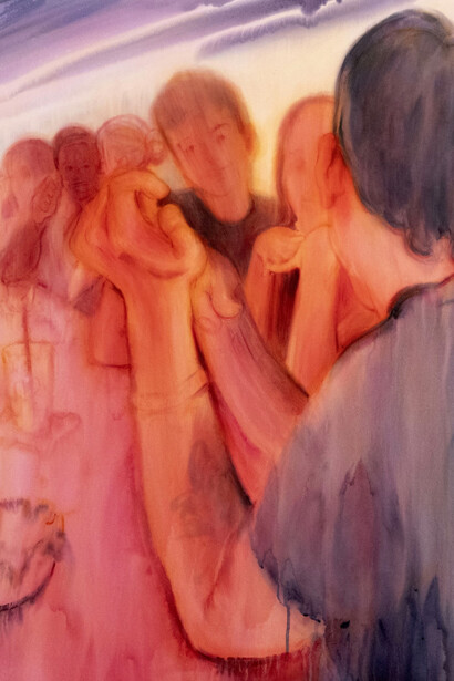 Zoe Schweiger, Night at club Deuce (detail), 2025. Courtesy of Mindy Solomon Gallery