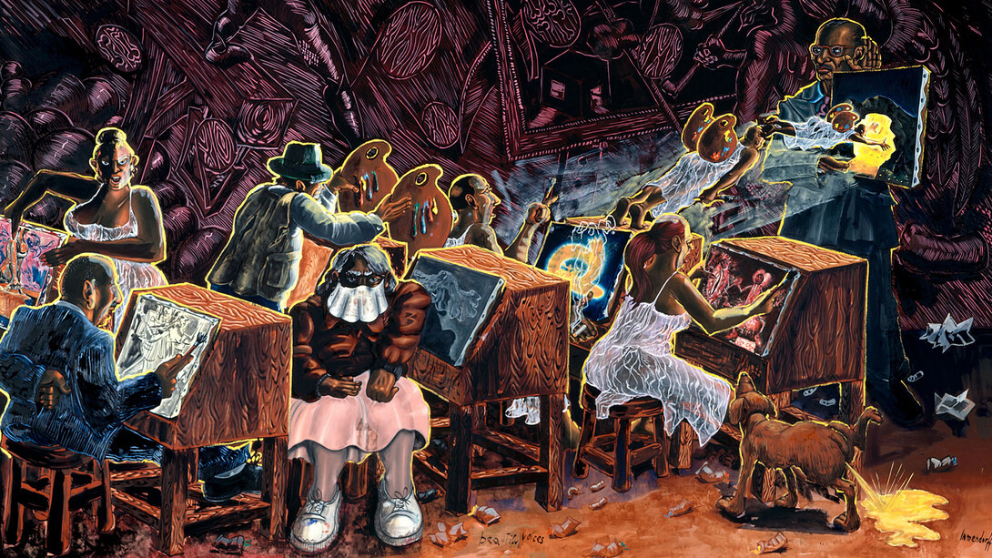 Various artists, Remix. From Gerhard Richter to Katharina Grosse, artwork in exhibition view. Courtesy of the Albertina Museum 