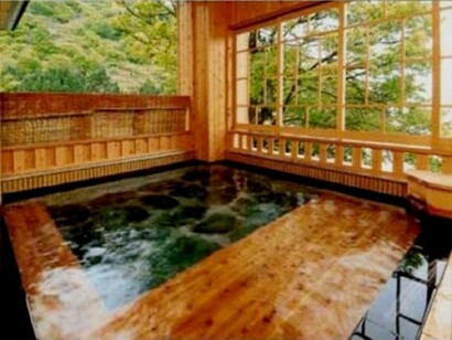"Onsen" bath in Takahan Ryokan, by infomapjapan.com  