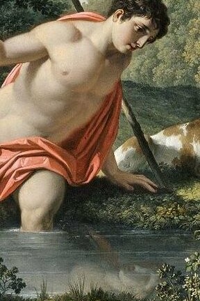 "Narciso", óleo sobre lienzo, Franz Caucig, 1810