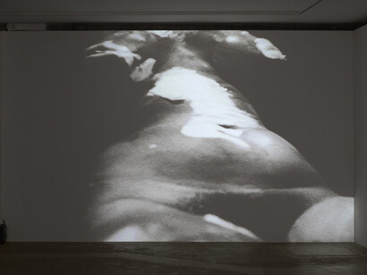 Take me, 1969, Black & White 16mm film transferred to dvd, 28mins, installation view