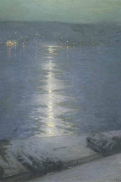 Birge Harrison, Clair de lune sur la rivière (détail), vers 1919. Avec l'aimable autorisation du musée d’Orsay
