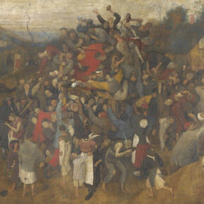 Pieter Bruegel el Viejo, El vino de la fiesta de san Martín (detalle), 1566 - 1567. Cortesía del Museo del Prado