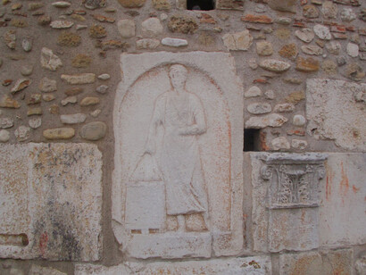 Santo Panaro, particolare delle mura longobarde, Benevento, Italia