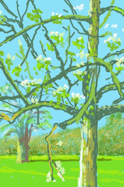 David Hockney, obra de la serie «Recuerda que no pueden cancelar la primavera» 