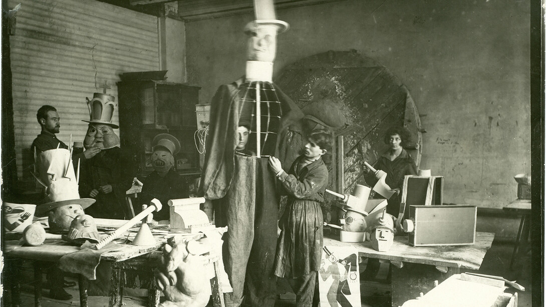 Photograph of rehearsals of The Bolt, 1931, Courtesy of GRAD and St Petersburg State Museum of Theatre and Music 