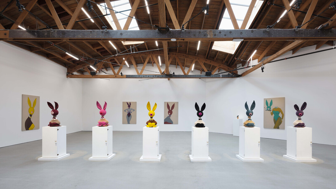 Installation of Ryan Wilde: Imagine There’s No Bunny, 2023. Courtesy of the Artist and UTA
Artist Space.