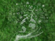 Enhance your environmental awareness with this striking image of a digital screen displaying messages for Environment Day, promoting sustainability and eco-consciousness