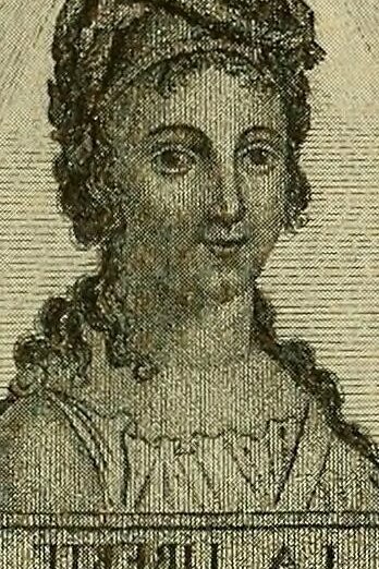 La Libertad representada en una caricatura reproducida en el libro "Simbología y sátira en la Revolución Francesa", 1912