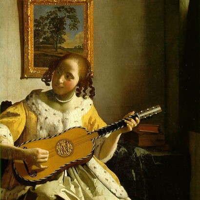 'Mujer tocando la guitarra' (c.1672), J. Vermeer
