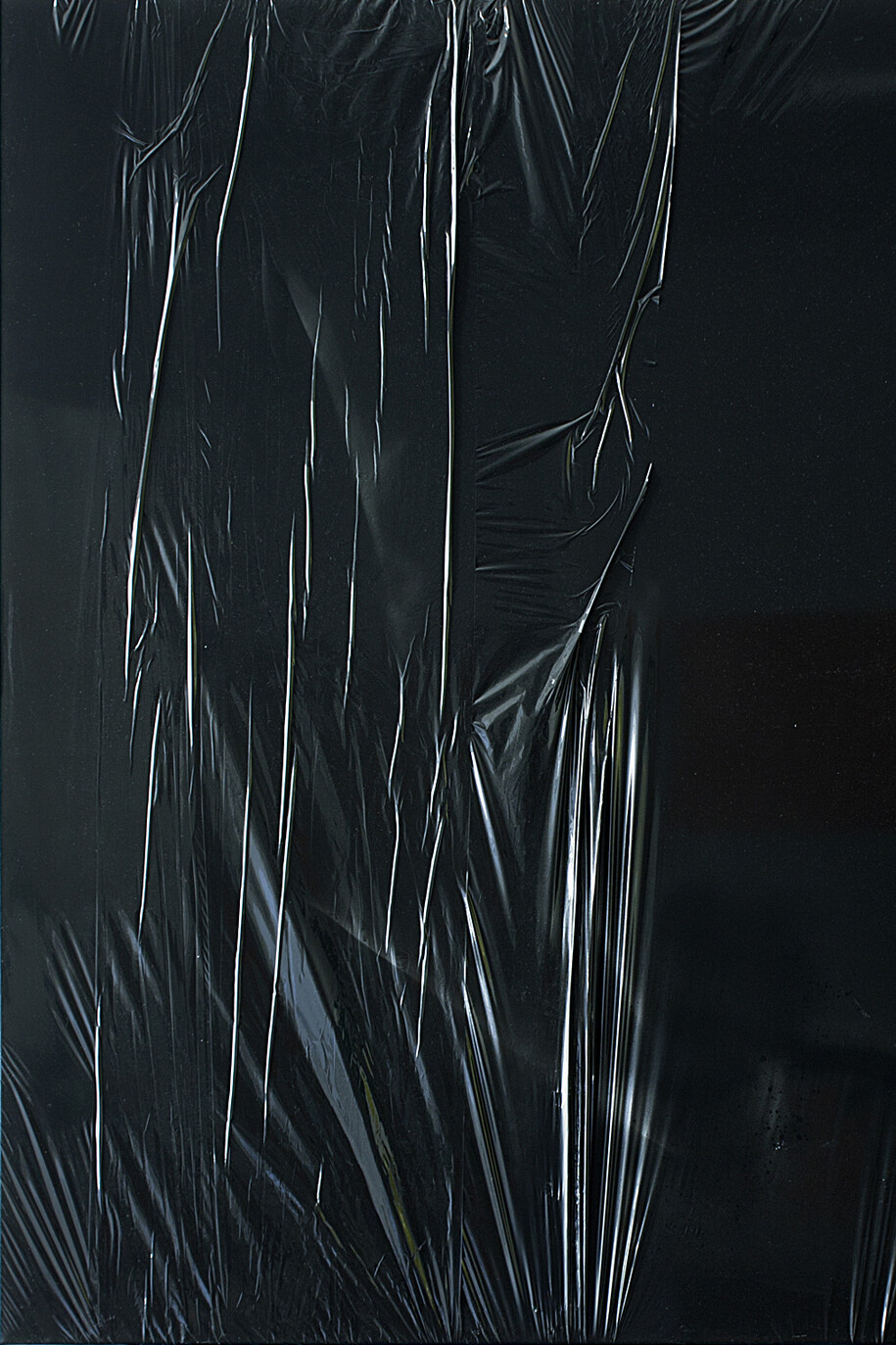 Acrylic, lacquer, spray paint, and PE, film on canvas, 120 x 100 cm