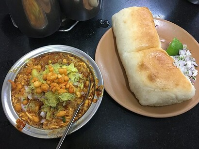 Misal pav, a Maharashtra state dish, India 