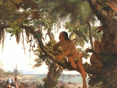 Detalhe da obra de Victor Meirelles: A Primeira Missa, 1861. Essa pintura se tornou um ícone da história nacional, reforçando a ideia de origem e identidade. Meirelles também pintou cenas da Guerra do Paraguai e retratos oficiais, consolidando sua posição como um dos principais artistas do Império