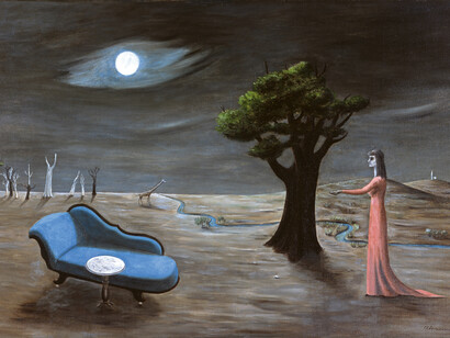 Gertrude Abercrombie, Search for rest (Nile river), 1951. Courtesy of Colby College Museum of Art