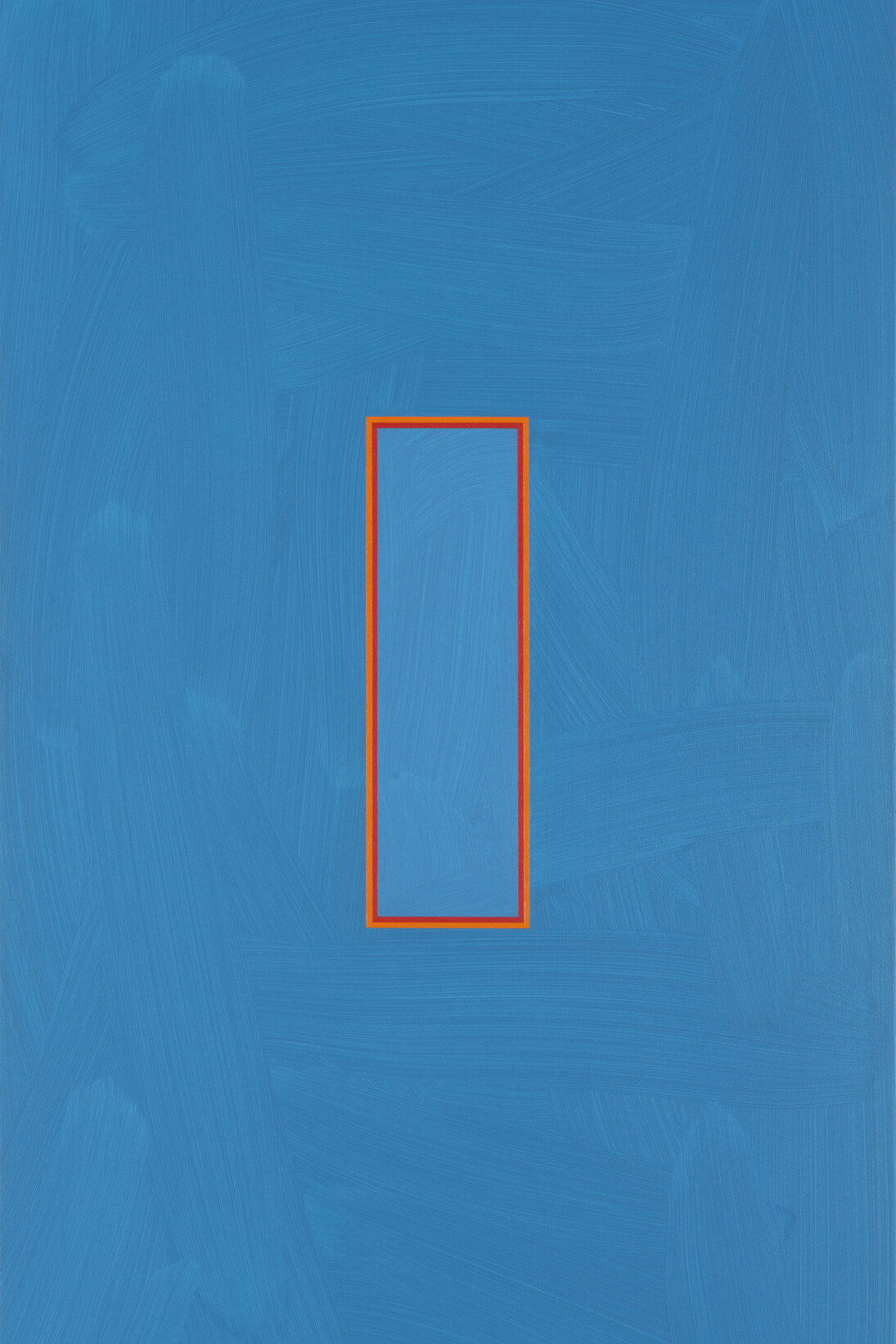 Luke Frost, Cadmium Orange and Pyrrole Red Volts, 2014, Acrylic on Aluminium, 35.5 x 20 inches (90 x 50 cm)