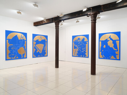 Installation view: Francesco Clemente: Angelus Novus, Artworks © Francesco Clemente; Photo by Argenis Apolinario. Courtesy the artist and Vito Schnabel Gallery
