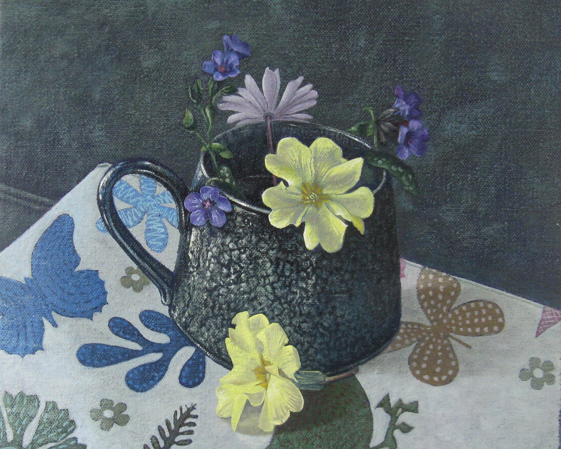 Kim Dewsbury, Wildflowers with Sketchbook 20x20 450. Courtesy of Ffin y Parc