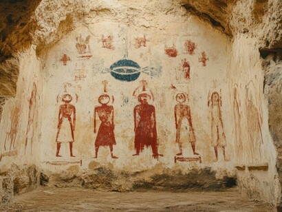 Archaeological cave art marks the early stages of sapiognostic awareness