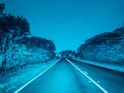 Nocturnalux, painting in exhibition. Courtesy of MARS Gallery 