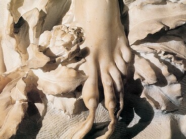 Gianlorenzo Bernini, Apollo e Dafne, 1622-1625. Particolare del piede di Dafne che si sta trasformando in radice. Galleria Borghese, Roma, Italia