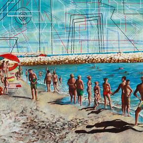 Giacomo Borzoni, Al pascolo balneando, 2021. Courtesy of Sala Associazione di Mutuo Soccorso