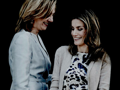 La infanta Cristina con la princesa Leticia