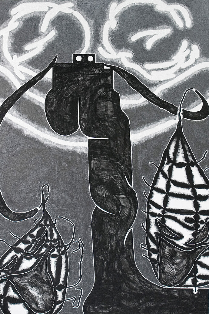 Cezary Poniatowski, Untitled, acrilico su tela, 180x145 cm, 2016. Courtesy dell’artista e Piktogram Gallery.
