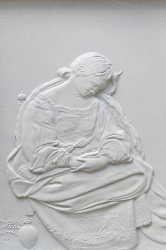 Maddalena Doria Pamphilj, Michelangelo Merisi detto il Caravaggio Quadro Tattile HandSight.net, 2016, resina, 41 X 33cm