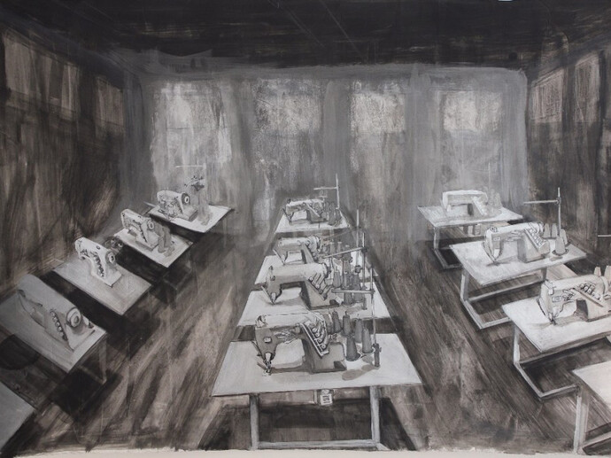 Biljana Djurdjevic, Sweat Shop, 2013, 125 x 90 cm