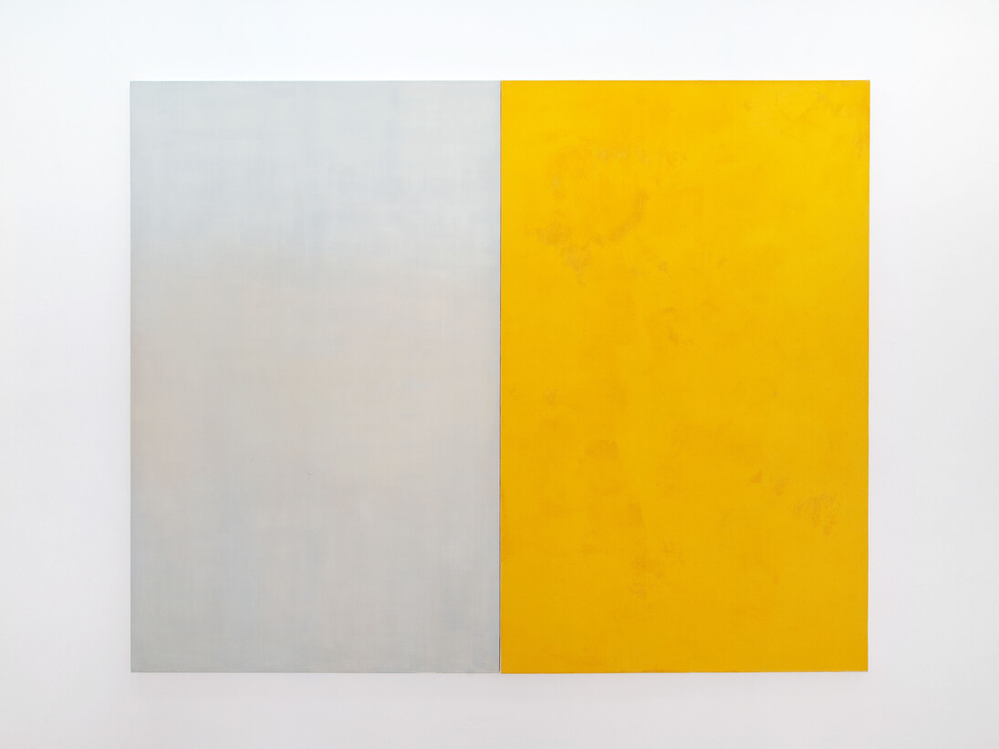 Adrian Buschmann, Vanilla Sky & Campari Orange, 2015, oil on canvas (dipthic), 210 x 260 cm