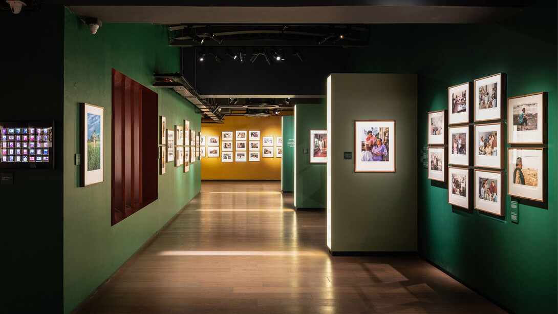 Faces and facets: Satyajit Ray in colour, exhibition view. Courtesy of DAG