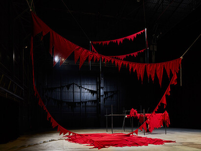 Sheela Gowda
And that is no lie, 2015
Installation view, Pérez Art Museum, Miami, 2015 Courtesy the artist and Pérez Art Museum, Miami Photo: Oriol Tarridas