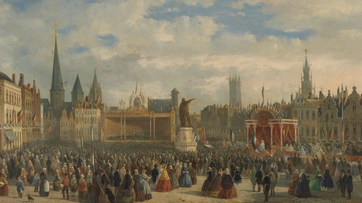 The story of Ghent, artwork in exhibition. Courtesy of STAM